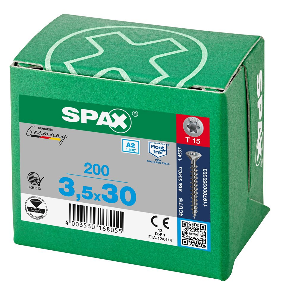spaanplaatschroef rvs a2 spax-6