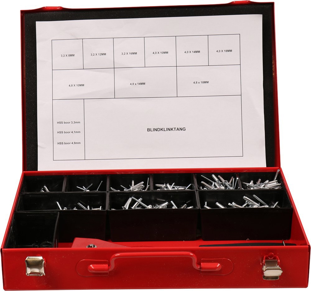 assortimentskoffer metaal rood kelfort-3