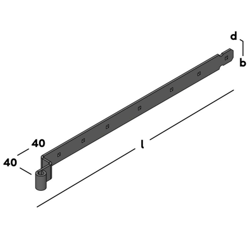heng met bocht zwart epz-3