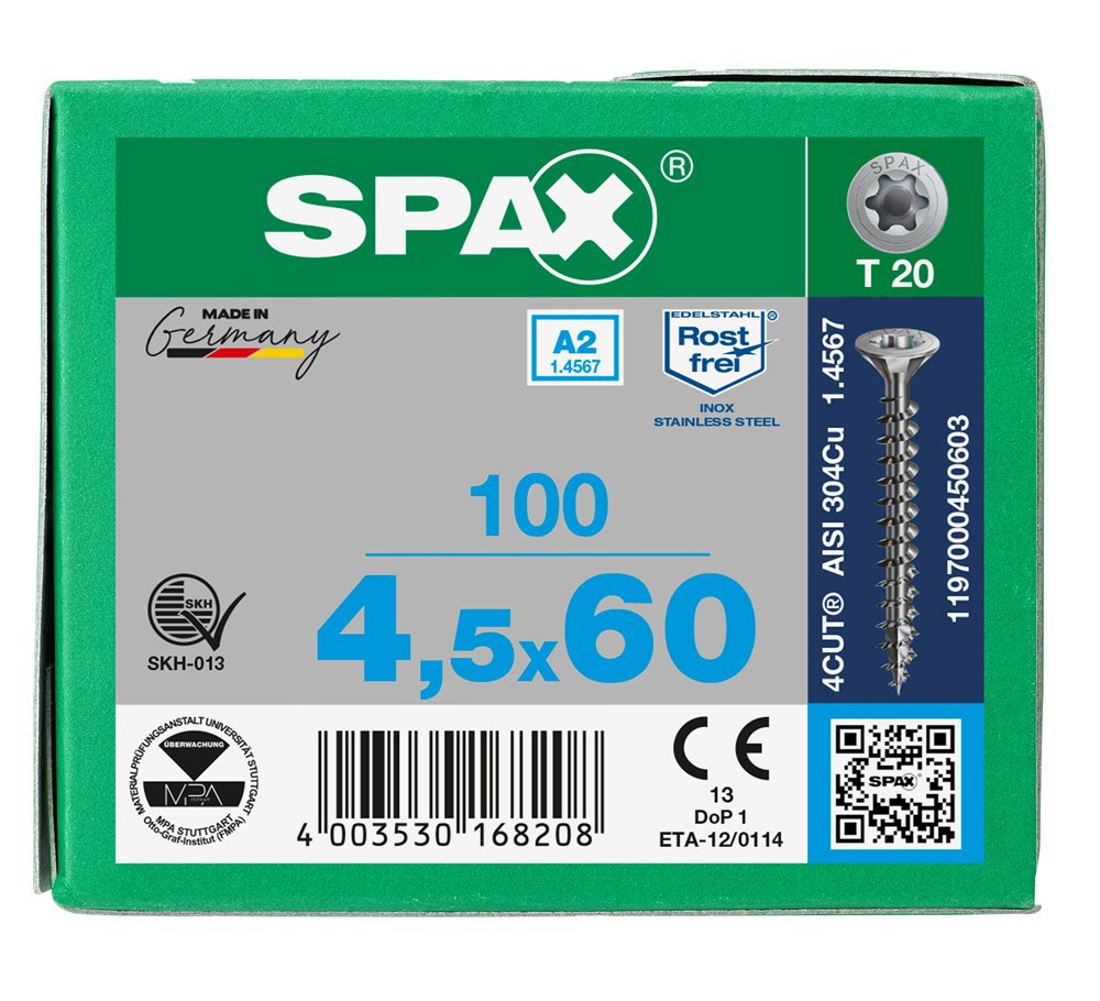spaanplaatschroef rvs a2 spax-7
