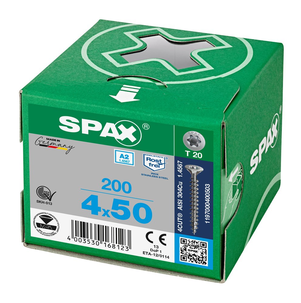 spaanplaatschroef rvs a2 spax-6