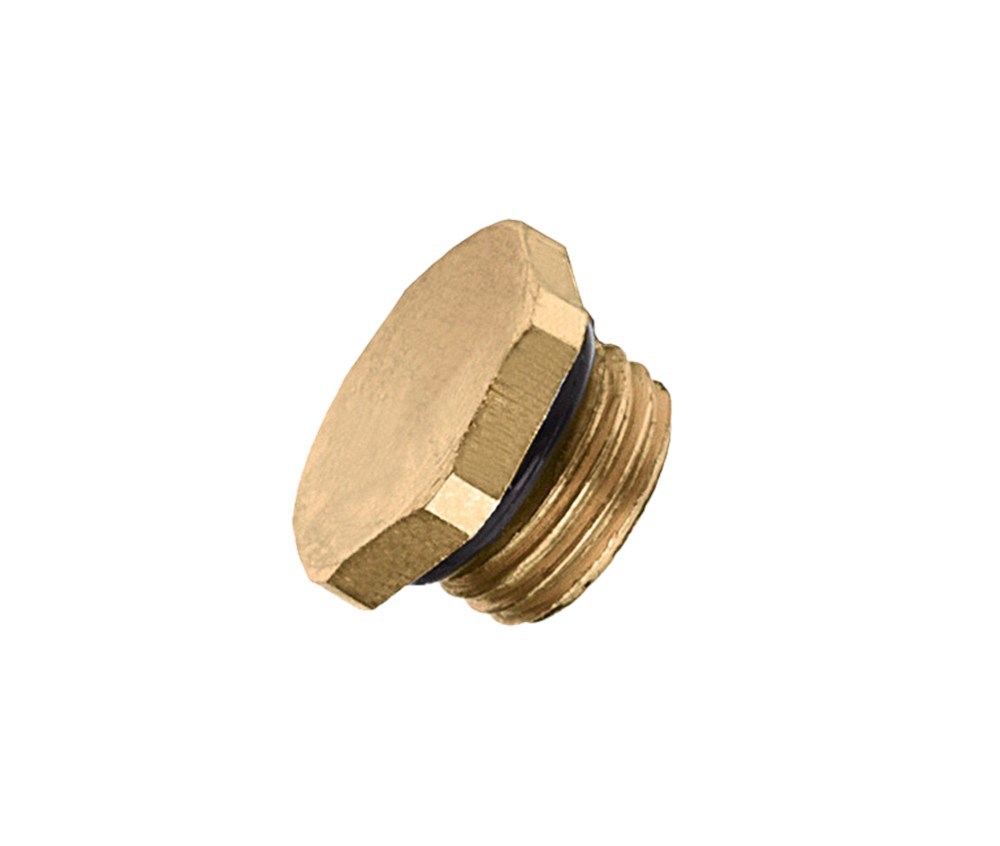 plug met o-ring messing