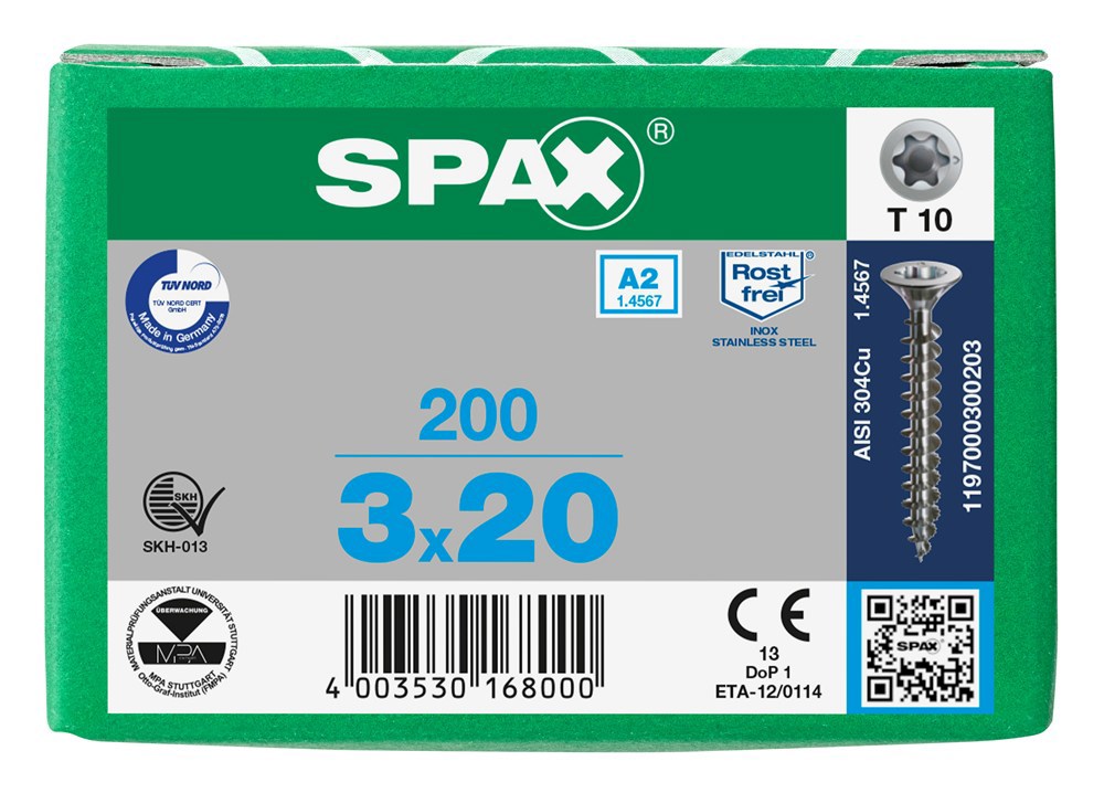 spaanplaatschroef rvs a2 spax-7