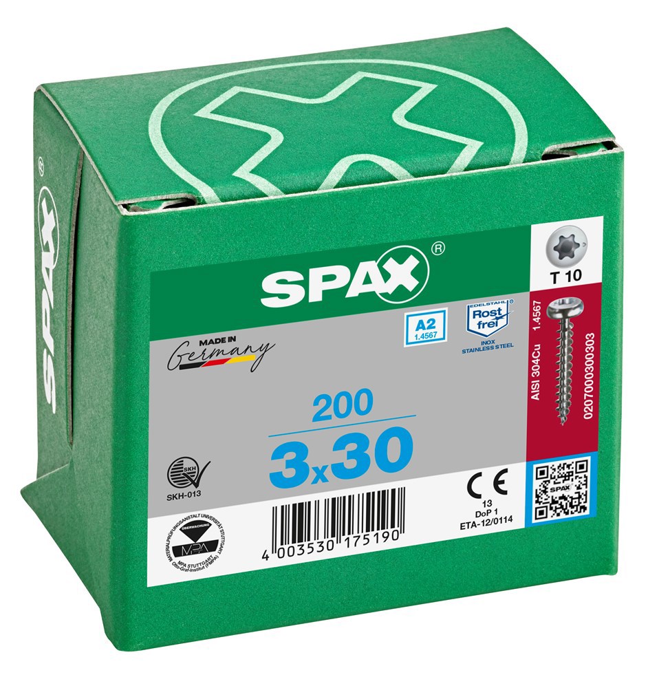 spaanplaatschroef rvs a2 spax-7