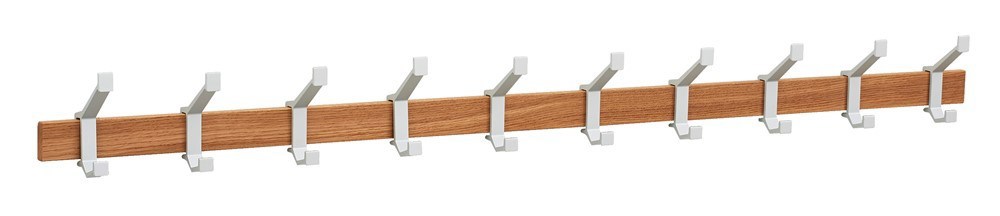 kapstok aluminium f1/eikenhout hermeta
