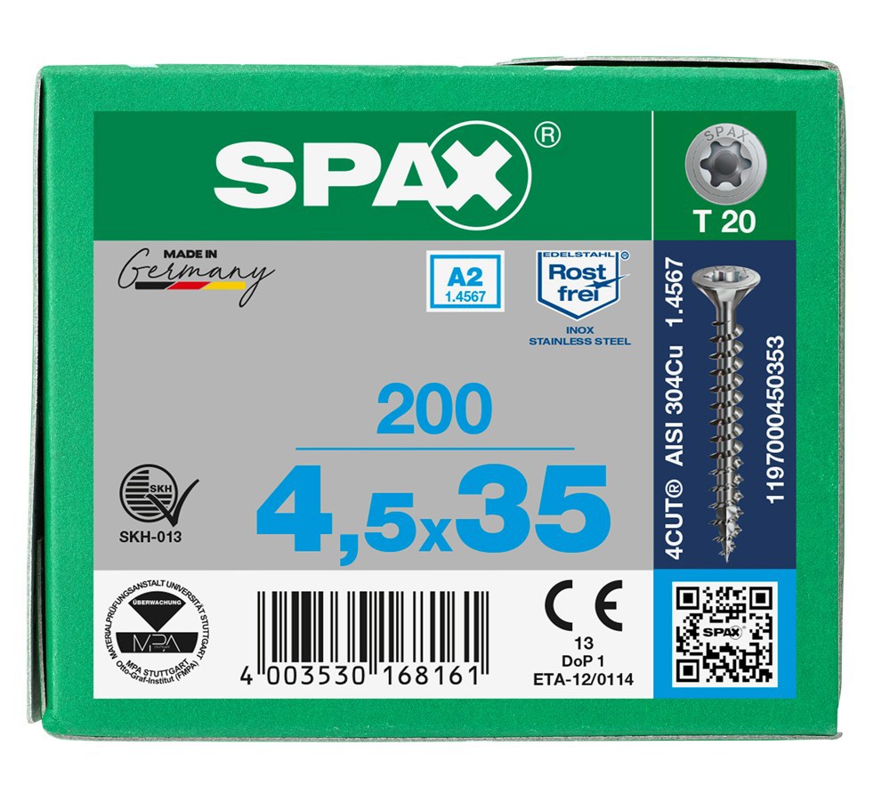 spaanplaatschroef rvs a2 spax-7