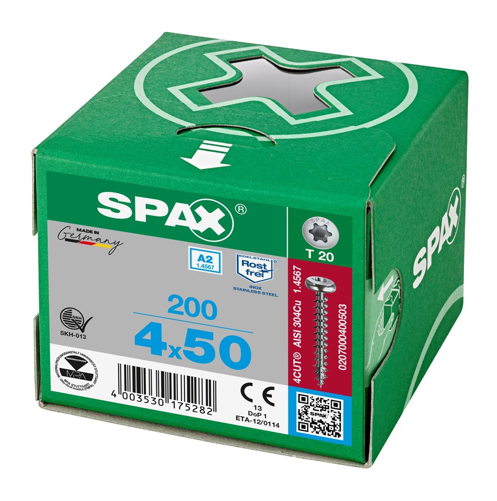 spaanplaatschroef rvs a2 spax-6