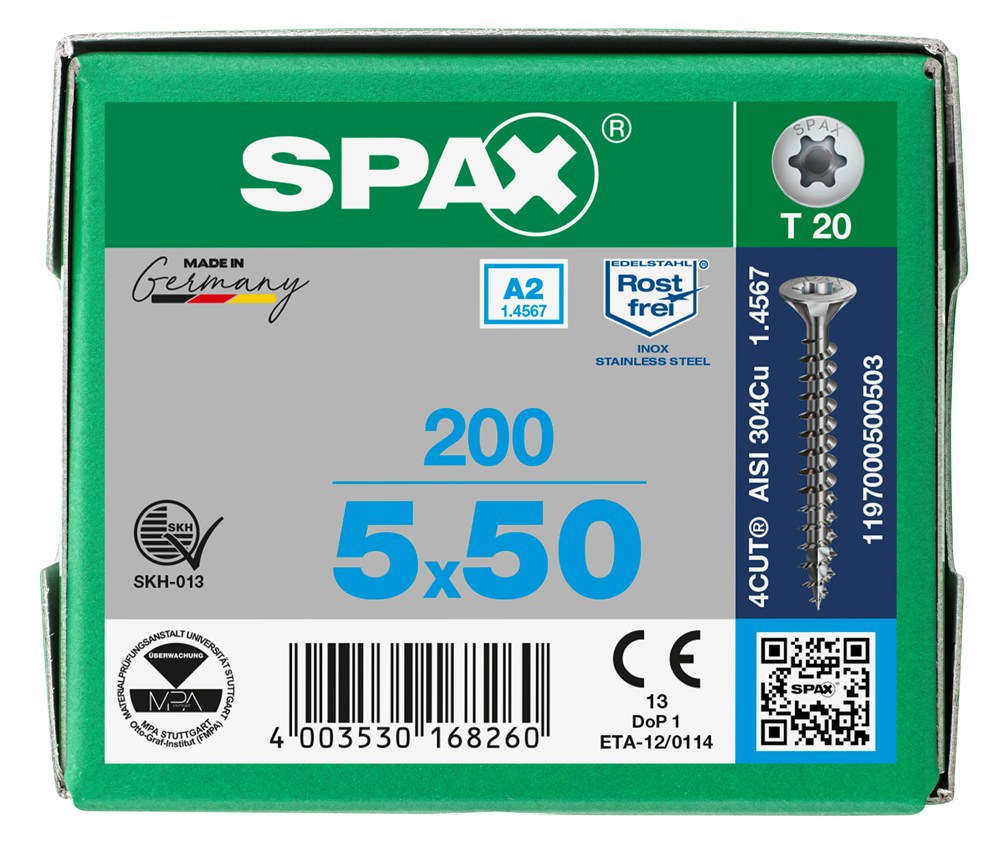 spaanplaatschroef rvs a2 spax-7