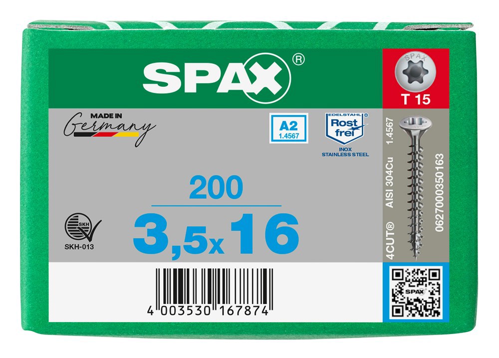 spaanplaatschroef rvs a2 spax-7
