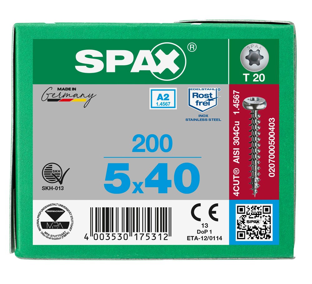 spaanplaatschroef rvs a2 spax-7