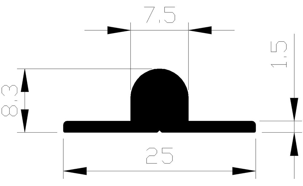 schuifdeurrail messing
